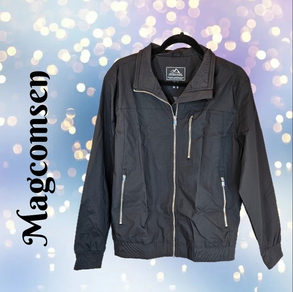 Magcomsen Jacket Mens Sz S Black Lightweight Bomber Water Resist Outdoor… - Picture 1 of 12